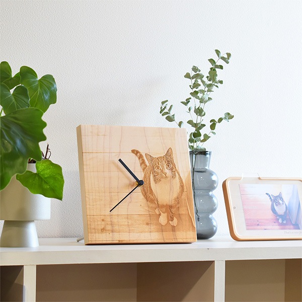 【刻印代込】「Canvas Clock」自由にデザインできる自分だけの木製時計/Hacoaブランド