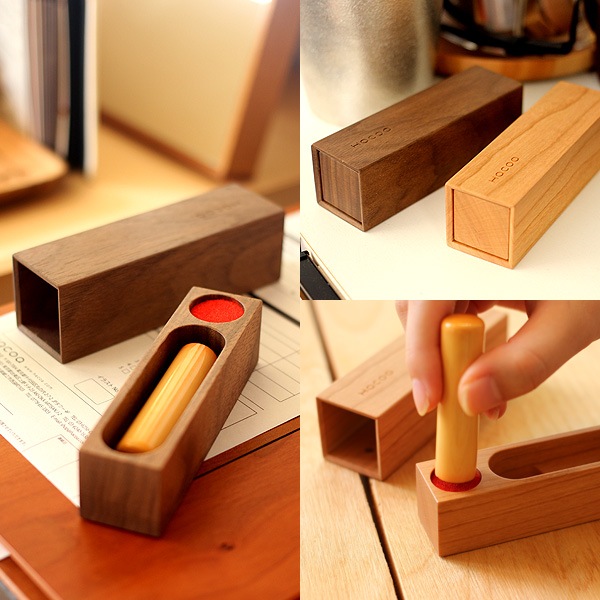 「SealCase 実印用<ウォールナット・チェリー>」 動きが心地いい 木製印鑑ケース【実印タイプ】