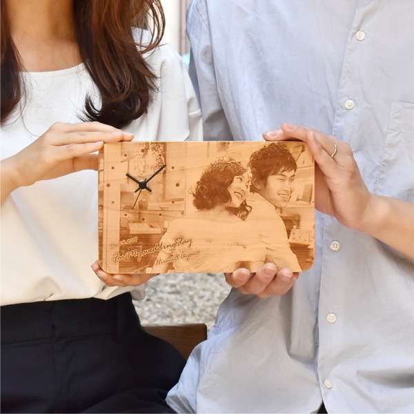 【Mサイズ】「メッセージボードクロック」結婚式・ウェディング、両親へ感謝のプレゼント、世界に一つのオリジナル時計