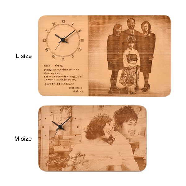 【Mサイズ】「メッセージボードクロック」結婚式・ウェディング、両親へ感謝のプレゼント、世界に一つのオリジナル時計