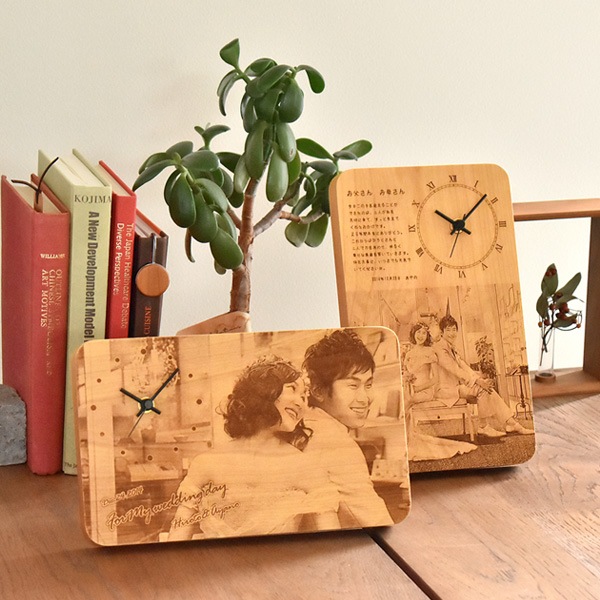 【Mサイズ】「メッセージボードクロック」結婚式・ウェディング、両親へ感謝のプレゼント、世界に一つのオリジナル時計