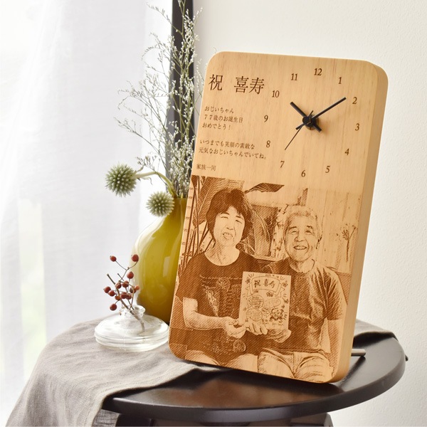 【Mサイズ】「メッセージボードクロック」結婚式・ウェディング、両親へ感謝のプレゼント、世界に一つのオリジナル時計