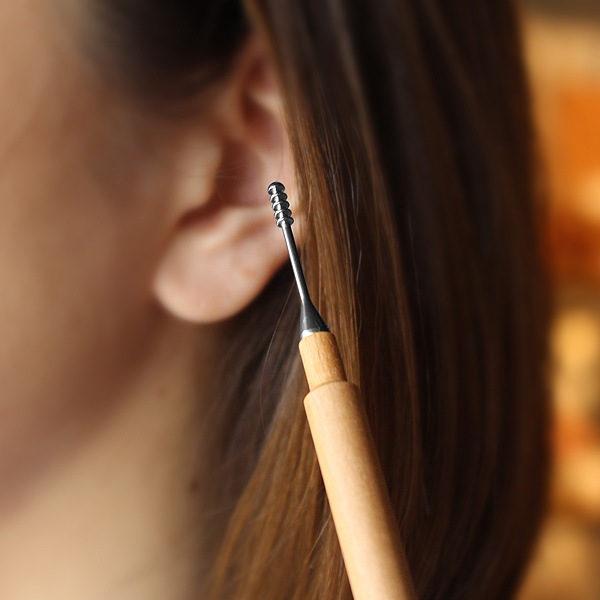 「Ear Cleaner」キャップ付きでいつも清潔な木製耳かきで耳掃除/北欧風デザイン
