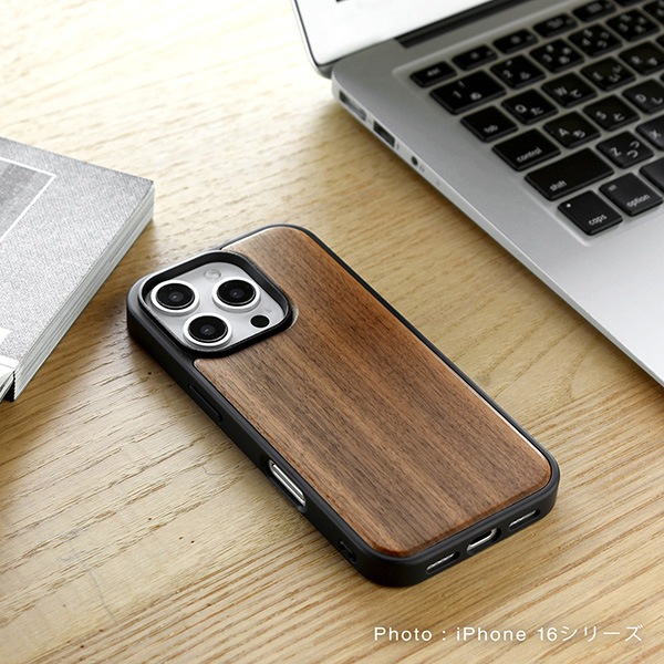 ■【16】「iPhone 16/16e/16Plus/16Pro/16ProMax ALL-AROUND CASE」丈夫なハードケースと天然木をプラスしたiPhone16専用木製アイフォンケース【6.1/6.7/6.3/6.9インチ】