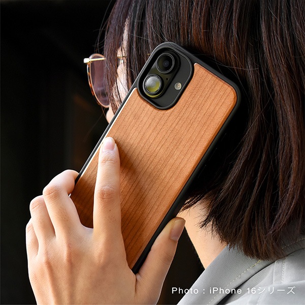 ■【16】「iPhone 16/16e/16Plus/16Pro/16ProMax ALL-AROUND CASE」丈夫なハードケースと天然木をプラスしたiPhone16専用木製アイフォンケース【6.1/6.7/6.3/6.9インチ】