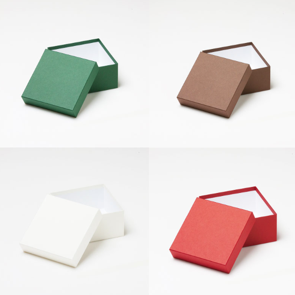 焼き菓子用 正方形フェザーオリジナルギフトケース【M】（1セット100個入～）