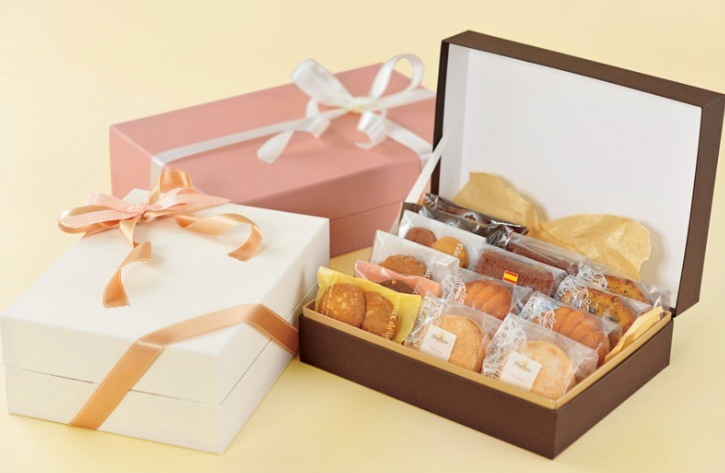 名入れ 焼き菓子用オリジナルギフト箱 ヒンジ型 【LL】（1セット100個入）
