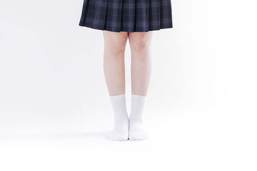 hachool  女子 ショート丈サポート 白