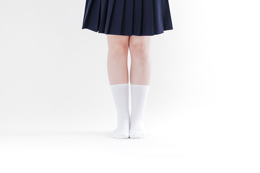 hachool  女子 ジャスト丈 サポート 白