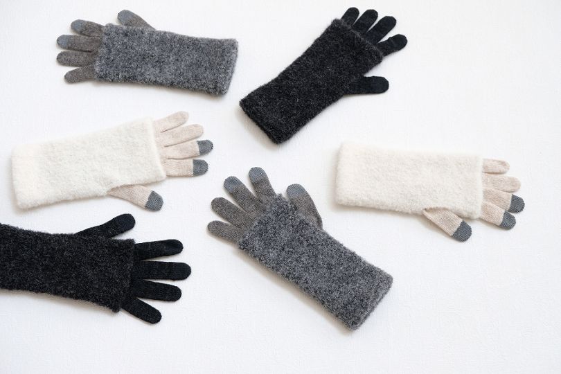 hacuと尾州  ロングウォーマーグローブ