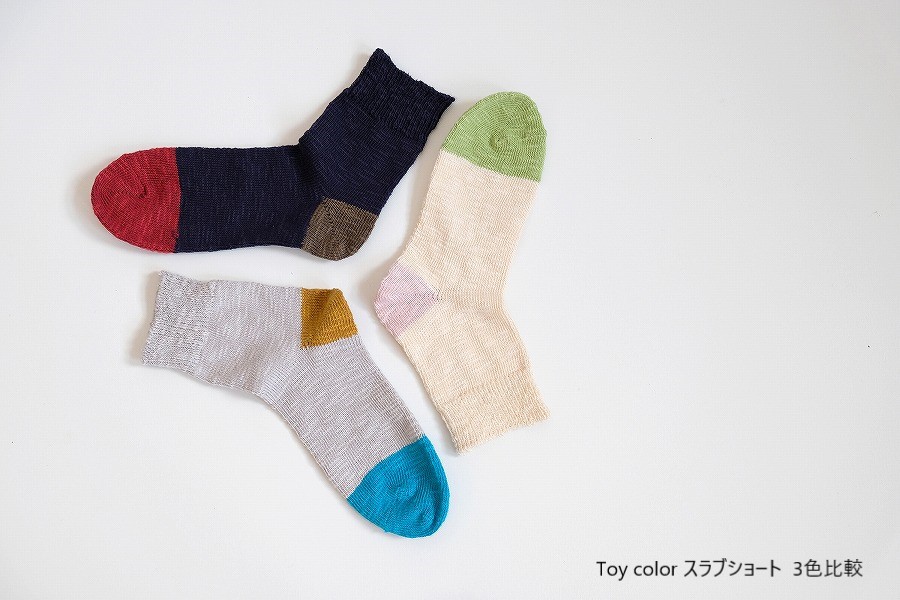 Toy color スラブショート | short sox | 靴下のhacu