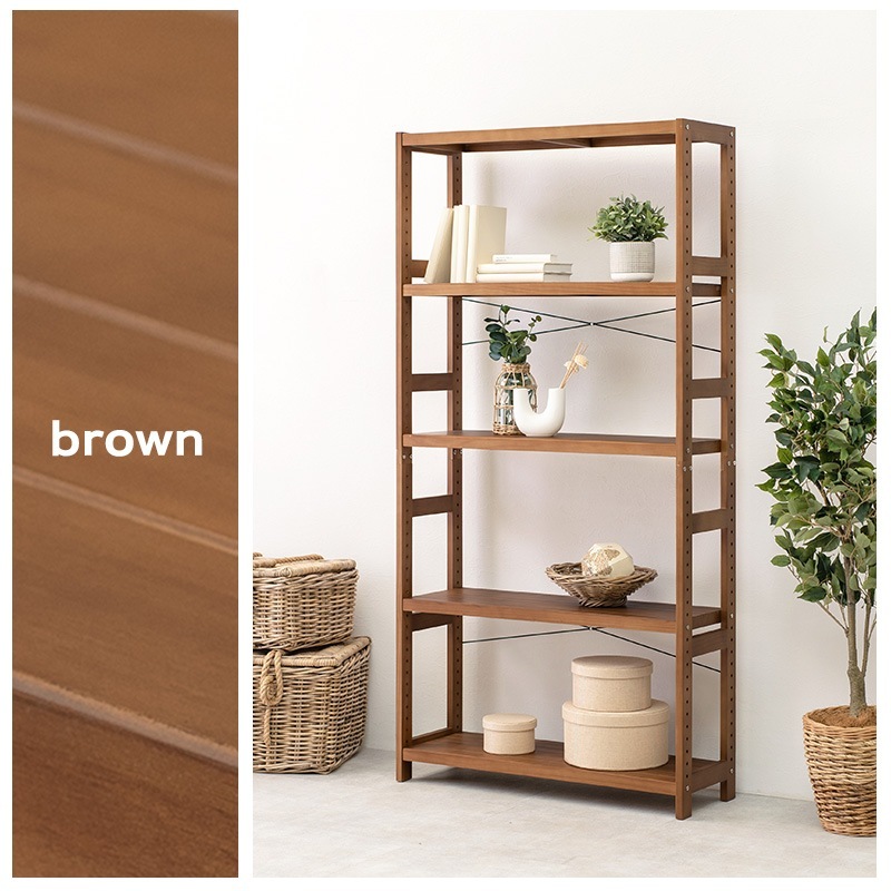 木製ラック 5段 幅90cm【natura】ナチュラ