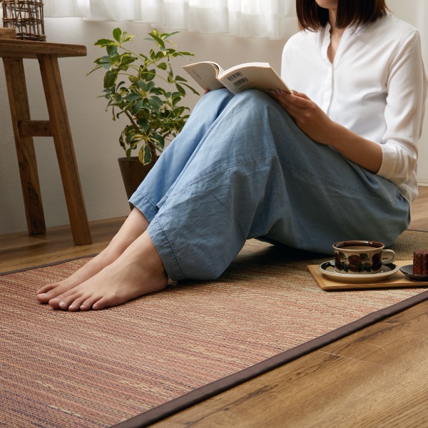 国産い草ラグ せとのと / 凪（なぎ） 約80×160cm 【1畳】 【裏貼り】