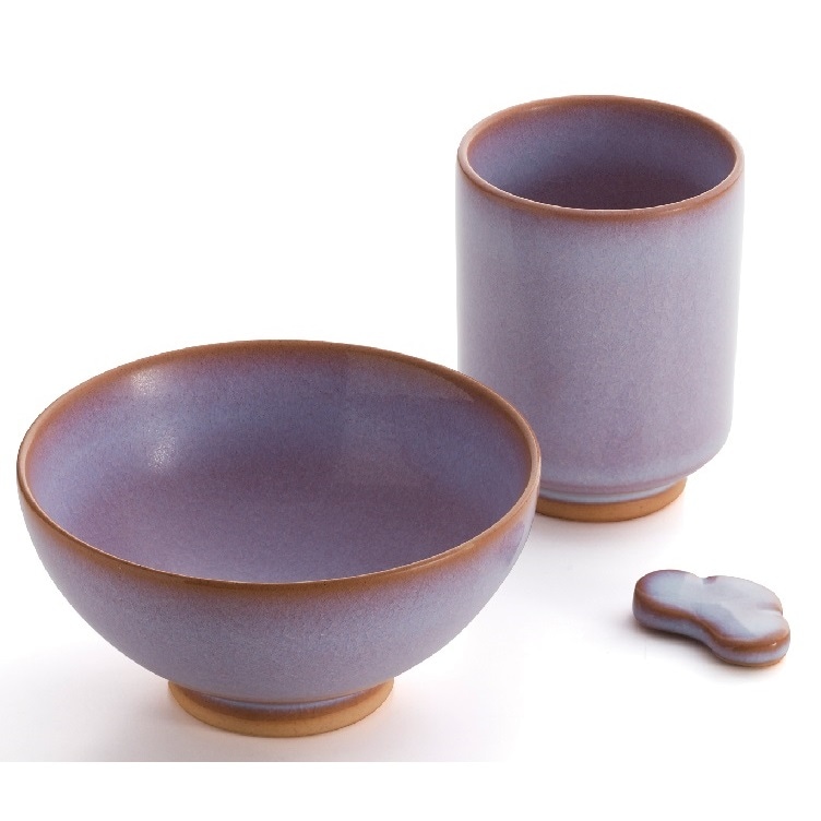 萩焼 湯呑（紫）