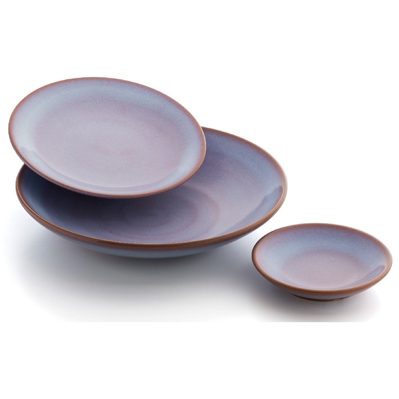 萩焼 皿大（紫）