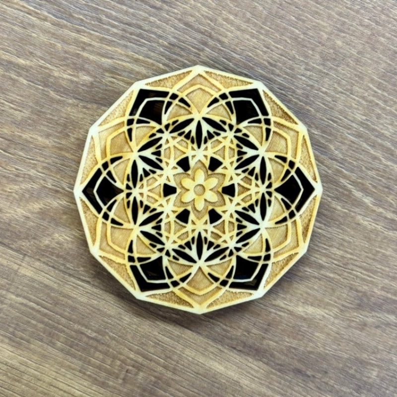 【メール便専用】伝統文様コースター 正倉院七宝鏡