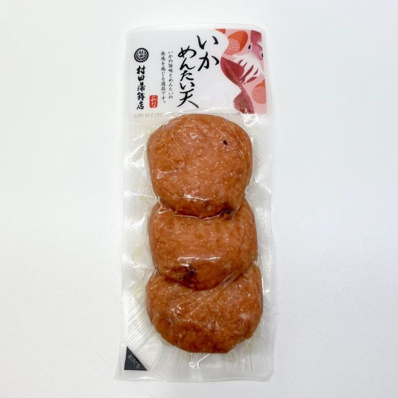 村田蒲鉾店／いかめんたい天　3枚入　（冷蔵）