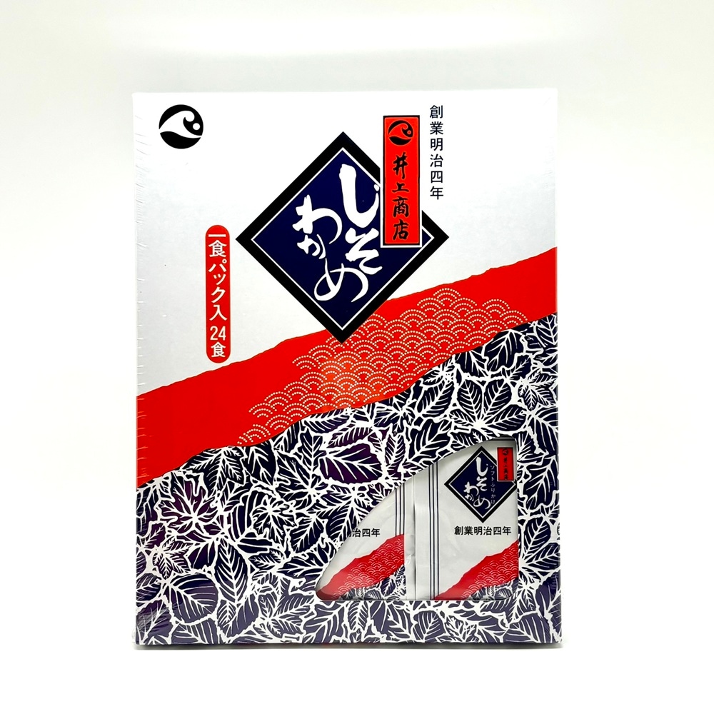 お弁当やおすそわけに！【定番商品！ご飯のお供】萩・井上商店／しそわかめ　ミニ（24食）［専用紙箱入］