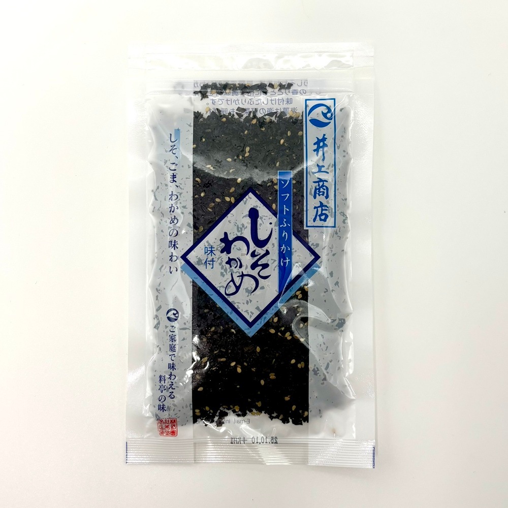 化学調味料不使用タイプ】萩・井上商店／しそわかめ 青ラベル 75g | 全