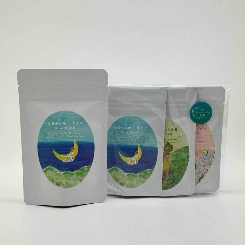 【棚田の花段ハーブ使用】yasumirelax／ヤスミティー３色楽しめるセット　2包入り×3色