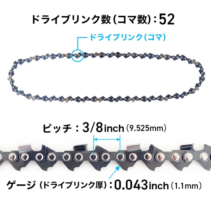 ソーチェン／POWERWORKSチェーンソー PD48CS36・PD48CS36P用