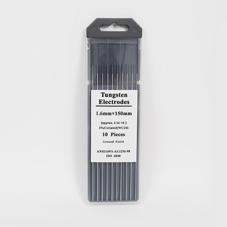 TIG用タングステン電極棒(WC-20) HG-WD-32 セリウム入り 1.6mm×150mm 10本入 溶接 溶接機 溶接機械