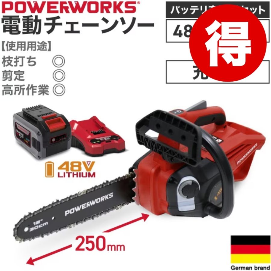 充電式電動チェーンソー P48CS30K4