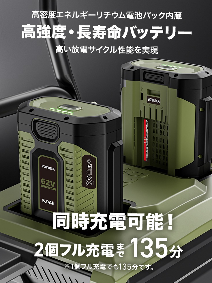 充電式電動除雪機 バッテリー1個+充電器 YS-GM921701