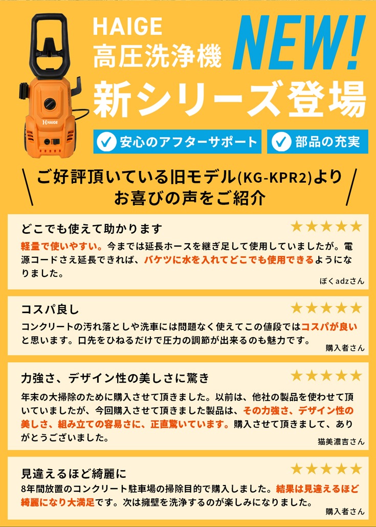 電動高圧洗浄機 HG-EHPW307