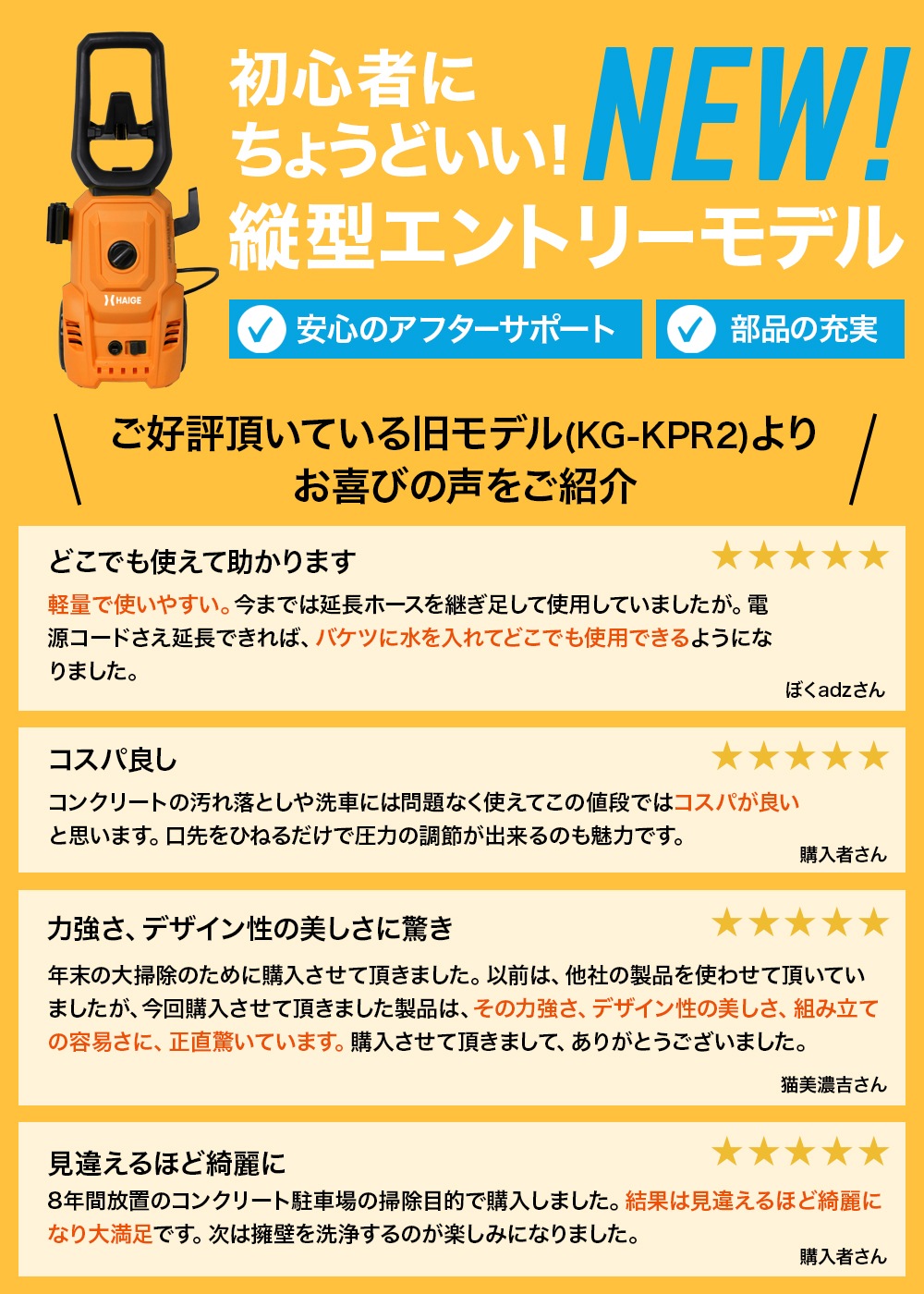 電動高圧洗浄機 HG-EHPW307