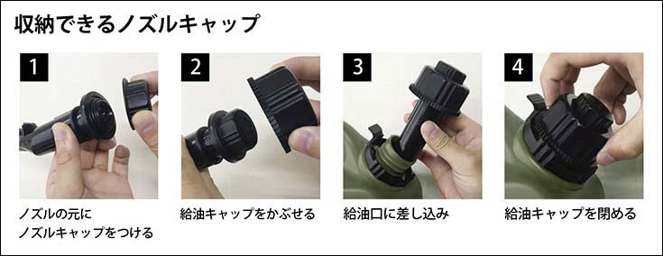 プラスチック燃料携行缶 緑 10L LD-YG-P10