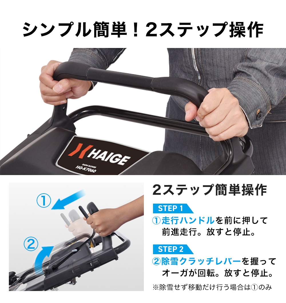 【来季準備に!・即納】自走式エンジン除雪機 10L携行缶セット HG-K7060