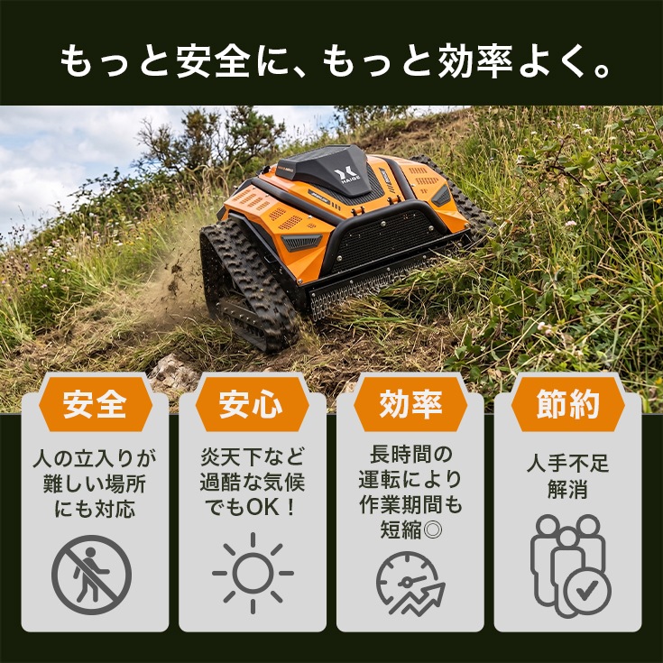 ラジコン式エンジン草刈機 HG-RCGC502