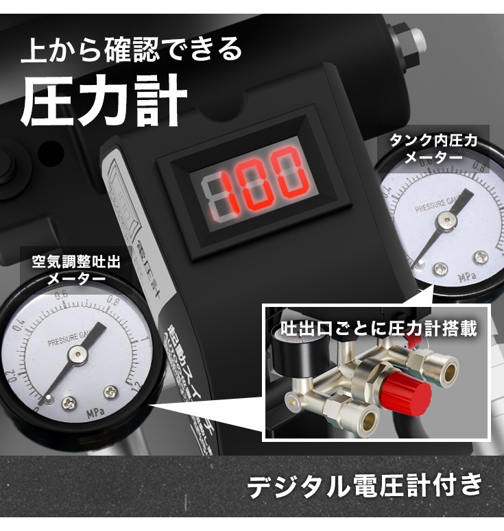 エアーコンプレッサー 39L HG-1300RB-39