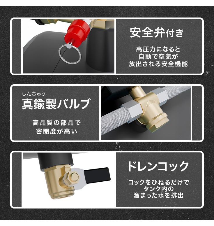 エアーコンプレッサー 39L HG-1300RB-39