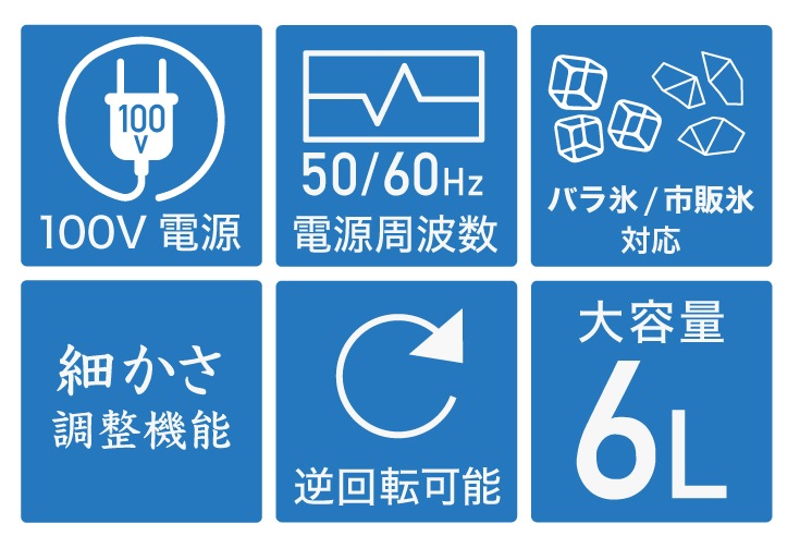 電動式 かき氷機 業務用 キューブアイス対応 替刃ベルト付／WF-B188【1
