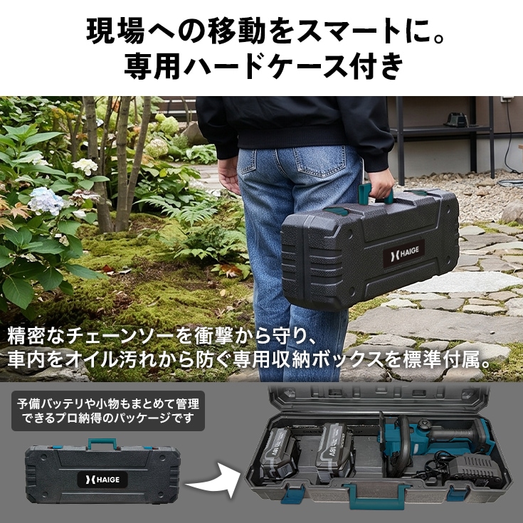 充電式ハンディチェーンソー 本体のみ/バッテリー付属なし HG-ECS1812