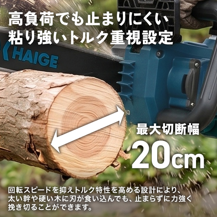 充電式ハンディチェーンソー 本体のみ/バッテリー付属なし HG-ECS1812