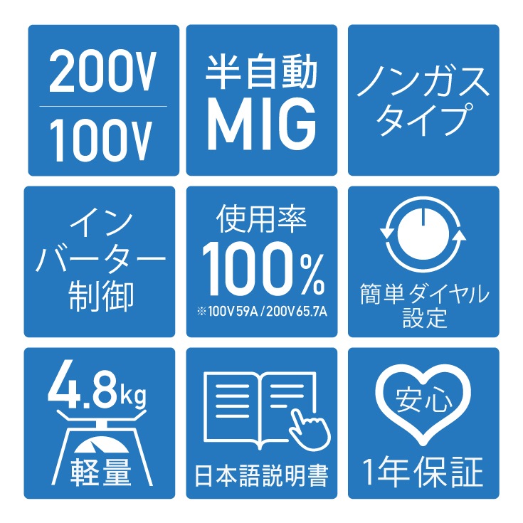 【アウトレット】半自動溶接機 YS-MIG100