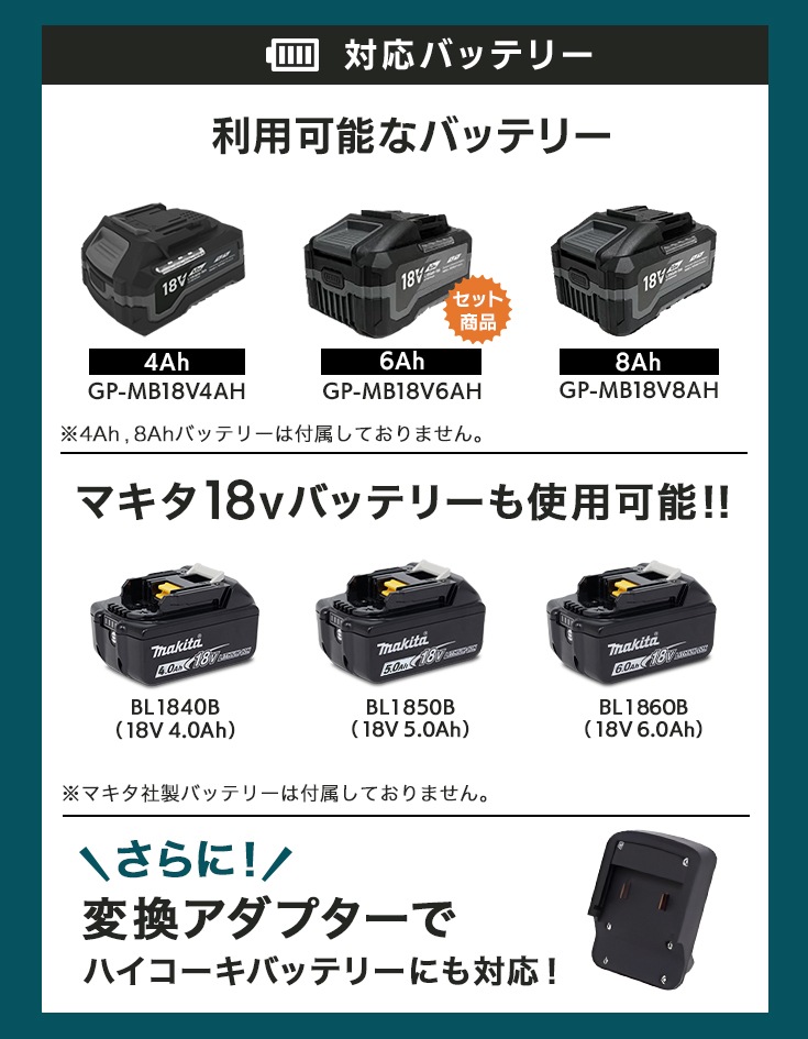 充電式ハンディチェーンソー 6Ahバッテリー/充電器付き HG-ECS1812
