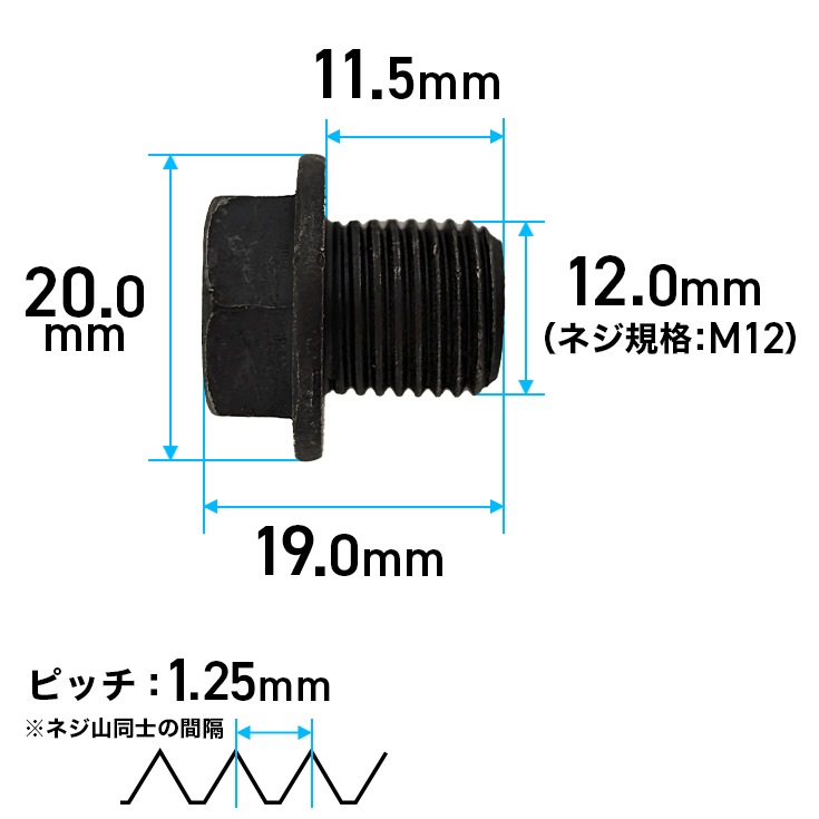 起振体給油ボルト パッキン付き／転圧機 HG-CH50用