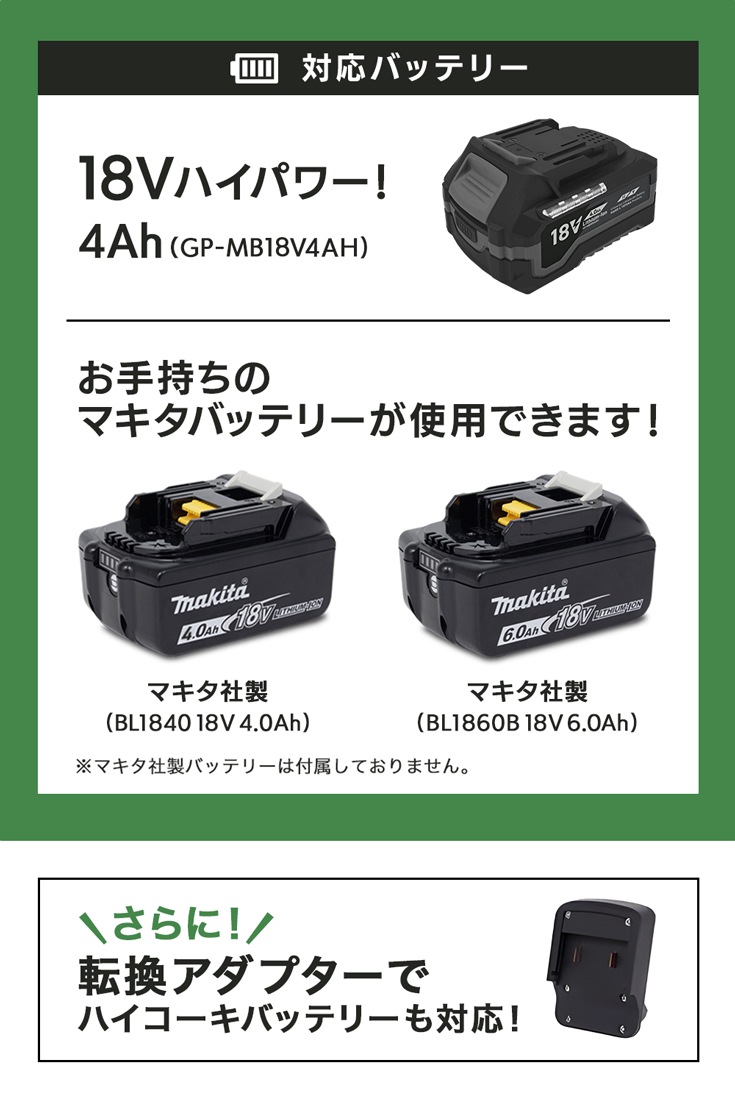 電動耕うん機 バッテリー/充電器セット HG-ETL1823