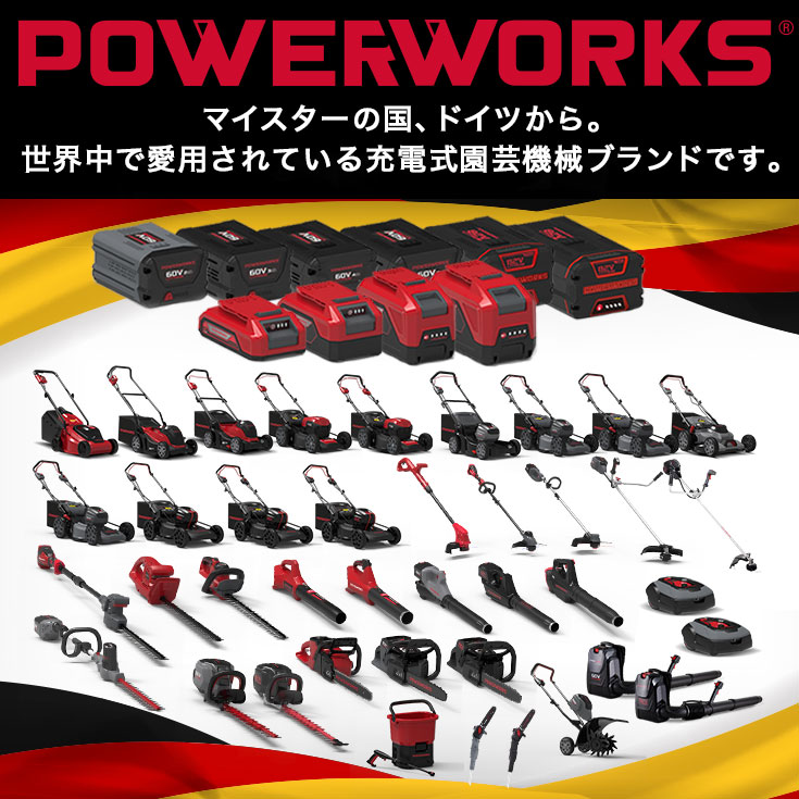 POWERWORKS バッテリー式ポールソー（本体のみ/48Vバッテリー別売）充電式 高枝電動のこぎり 超軽量 P48PS【1年保証】