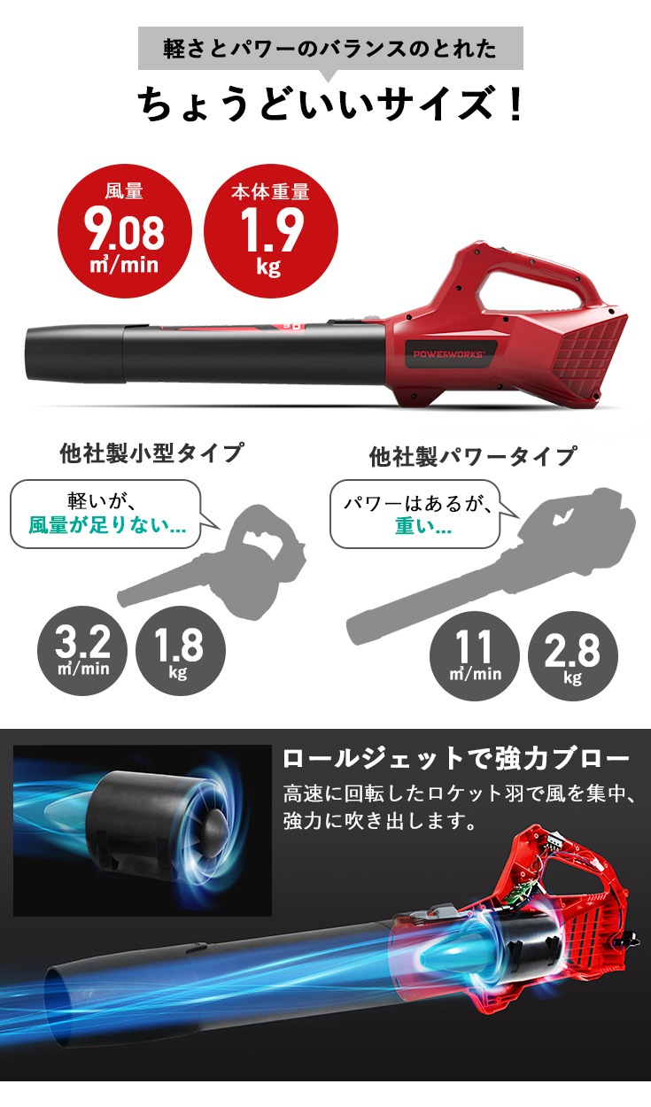 充電式ブロワー 本体のみ P24AB
