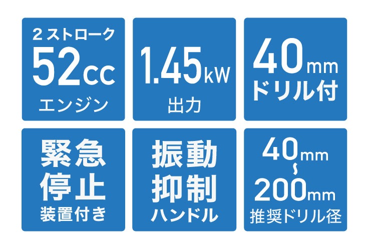 アースオーガ 40mmドリル付き HG-DZ50S-002