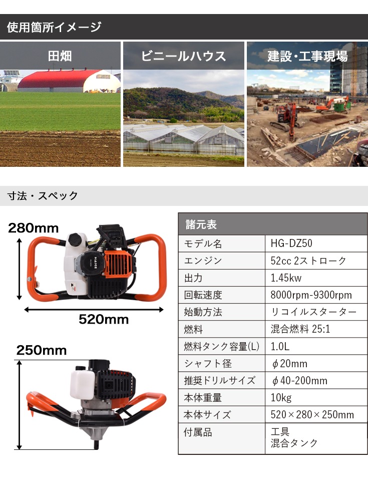 アースオーガ 本体のみ HG-DZ50