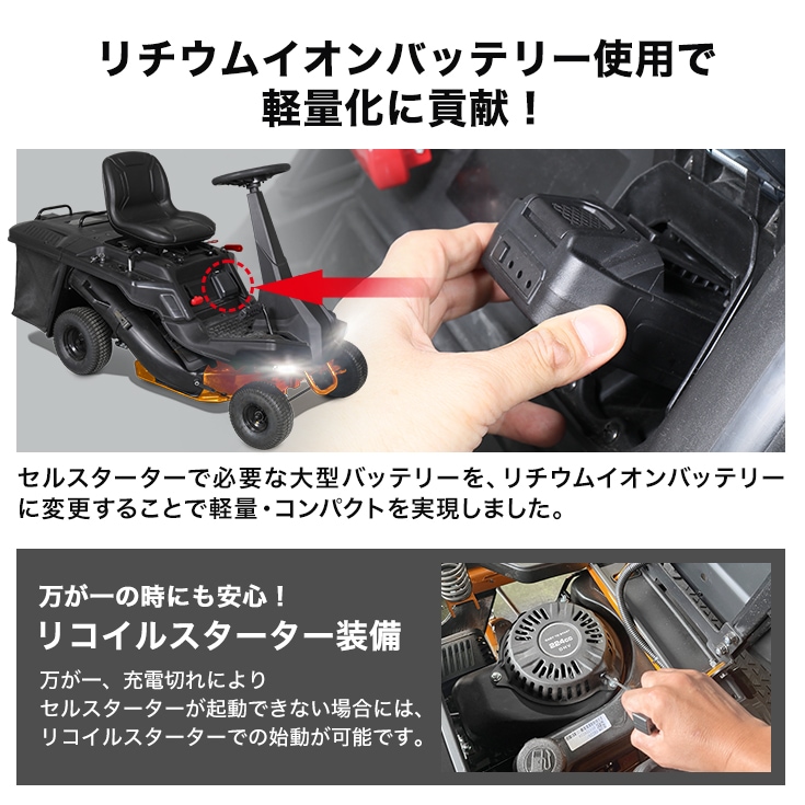 エンジン式乗用芝刈機 HG-M224RGB