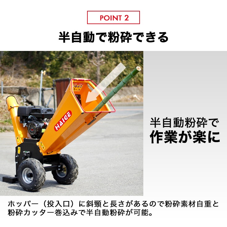 エンジン式粉砕機 HG-15HP-GGS