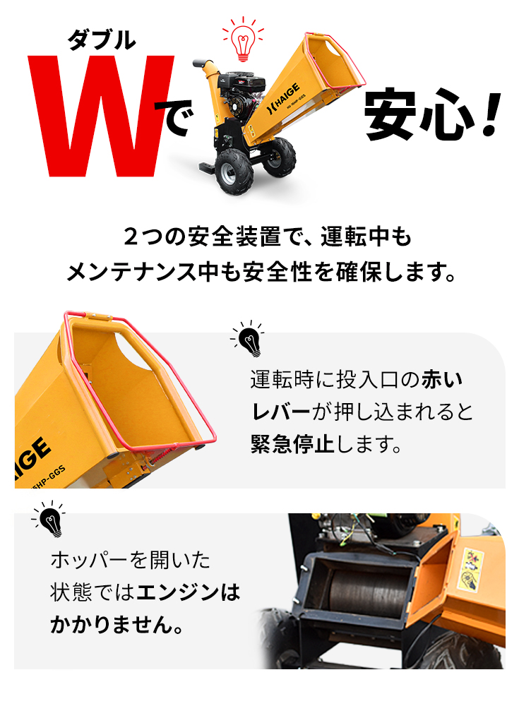 エンジン式粉砕機 HG-15HP-GGS