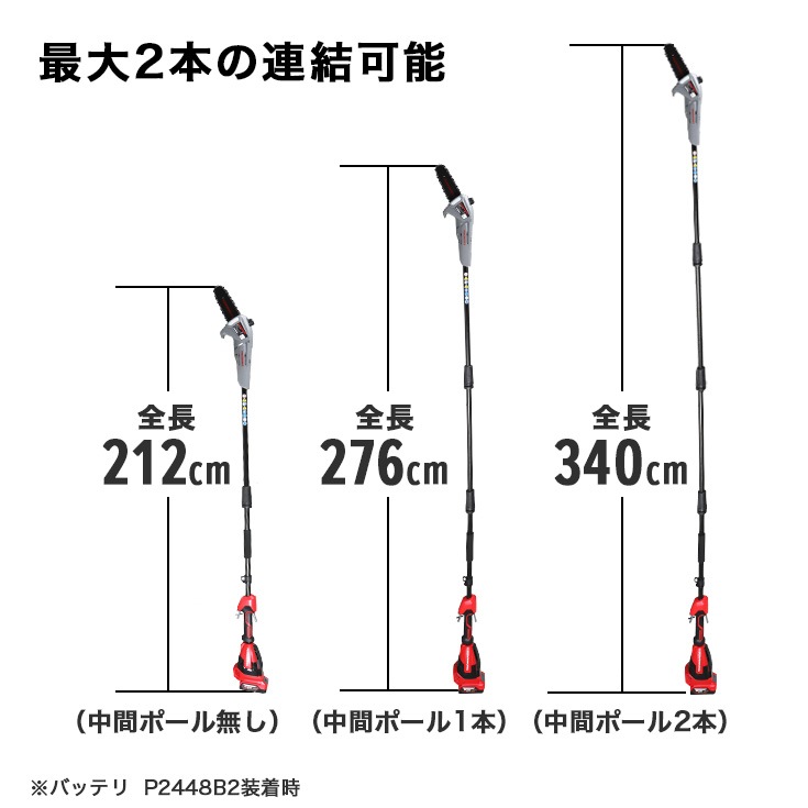 延長ポール ／ パワーワークス ポールソー P48PS用 高枝切 剪定